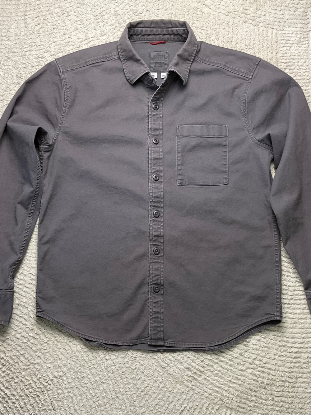 Topo Designs Dirt Shirt Men's Button-Down Shirt in Charcoal Size Medium 2022